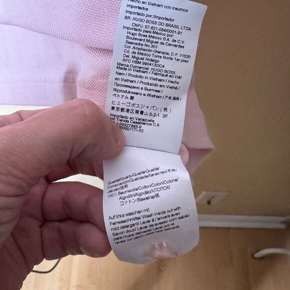 Boss Hugo Boss Shirt Mens XL Pink Polo Regular Fit Short Sleeve Cotton - Picture 8 of 11